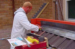 Staff training (leadwork) at Kavanagh Roofing, Dorset